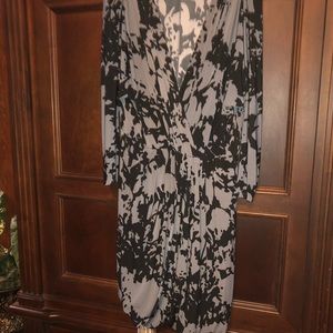 Black and Gary long sleeve dress size large 12